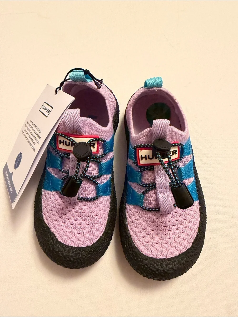 Hunter Kids Lavender and Teal Toggle Water Shoes